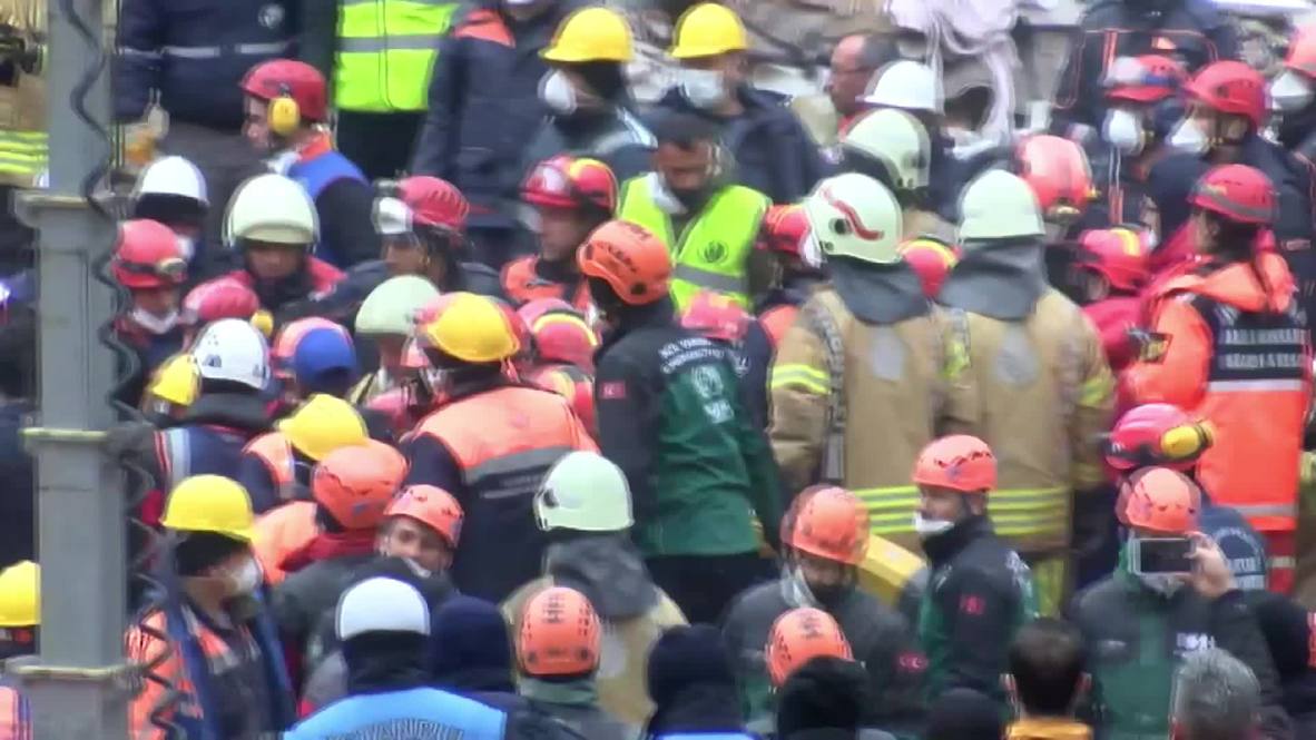 Turkey: Teenager recovered from rubble of collapsed Istanbul flats