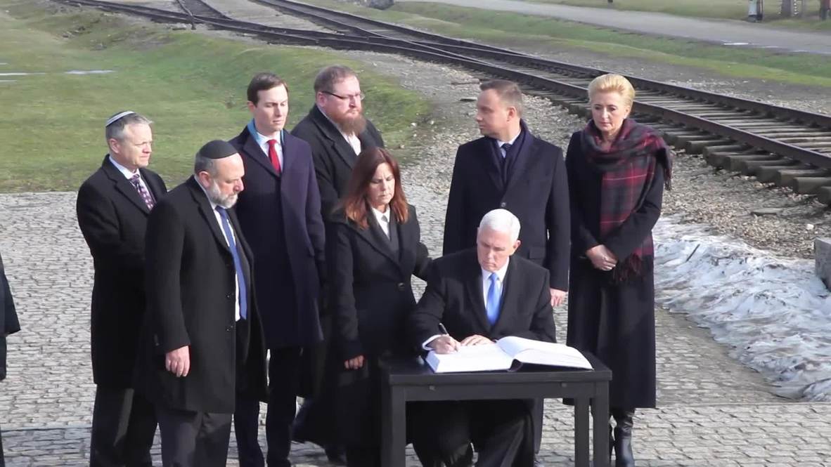 Poland: US Vice President Mike Pence pays respects to Auschwitz victims