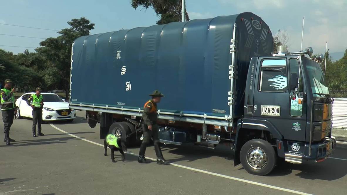 Colombia: Truck carrying aid arrives at Venzuela border