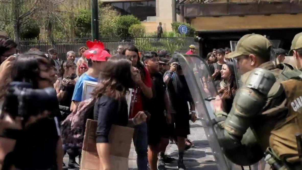 Chile: Veganos y activistas se enfrentan con la policía en Santiago