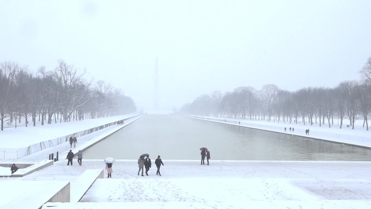 EE.UU.: Escuelas y oficinas del gobierno cerradas por tormenta de nieve en Washington D.C.