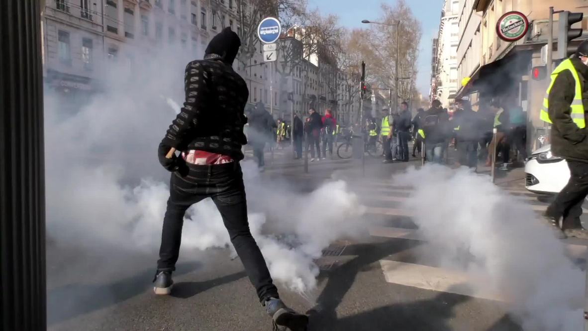 France: Arrests, tear gas mark 15th weekly Yellow Vest protest in Lyon