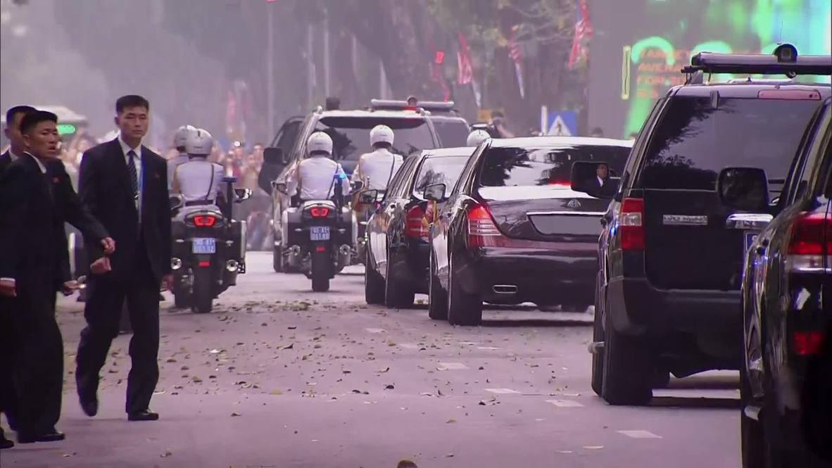 Vietnam: Motorcades ready up after Kim-Trump summit 'cut short'