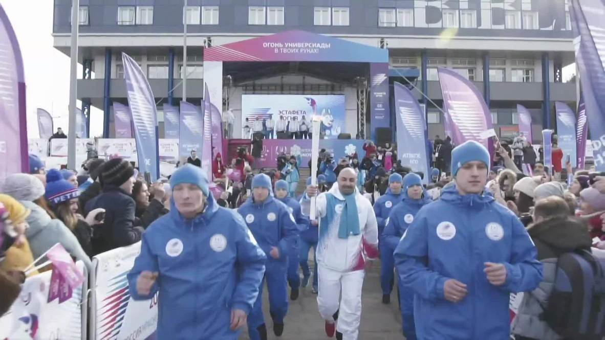 Russia: Final stage of Winter Universiade torch relay kicks off in Krasnoyarsk