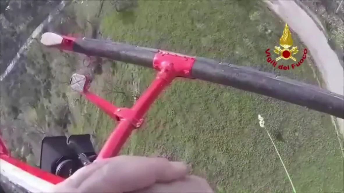 Italian firefighters deploy COW-copter to rescue blundering bovine