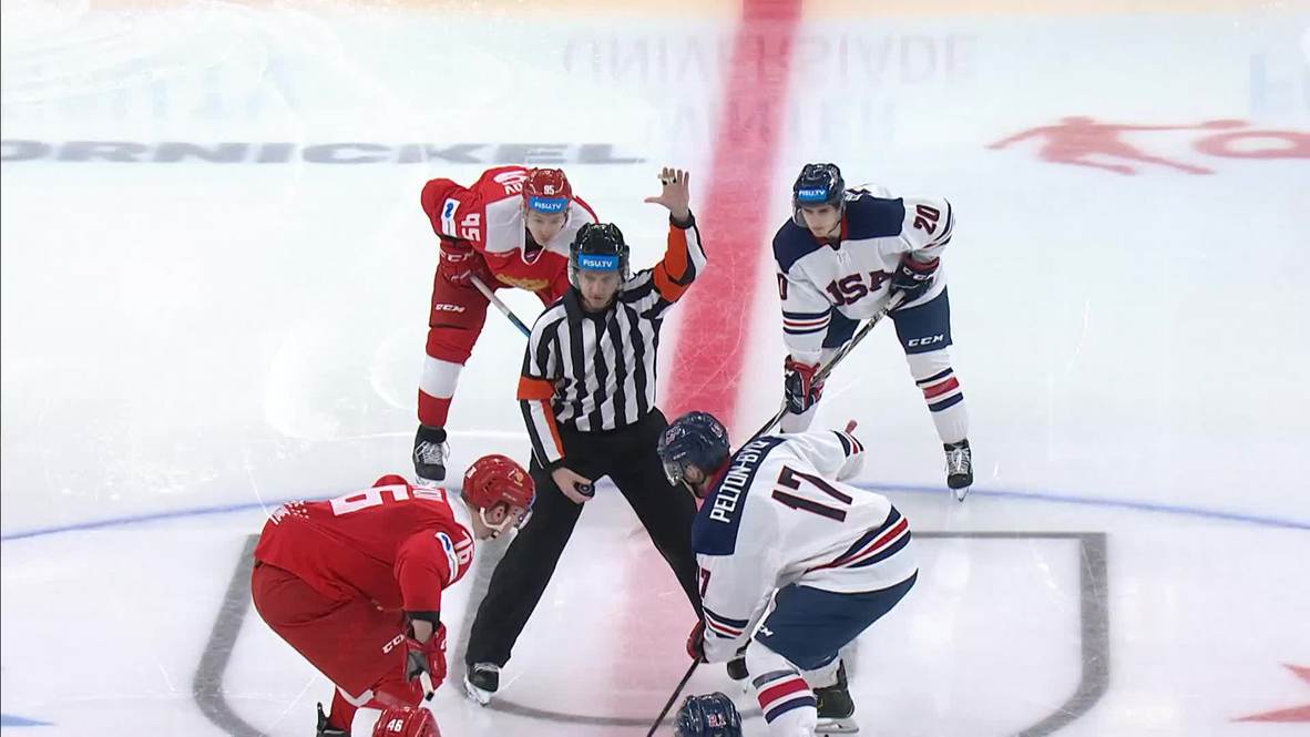 Rusia: El equipo ruso masculino de hockey derrota a Estados Unidos 3 - 2 en Krasnoyarsk