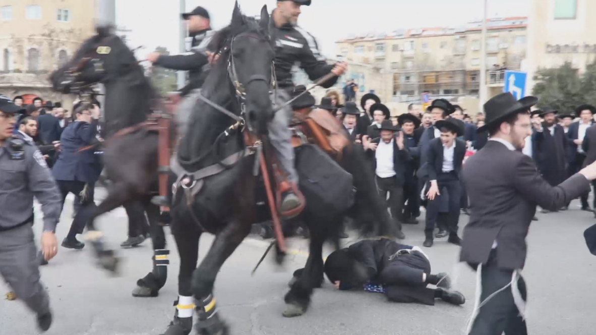 Israel: Decenas de arrestos durante protesta ultraortodoxa en Jerusalén