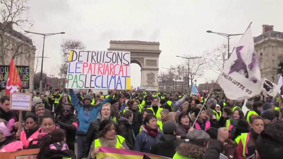 Francia: Piedras y gases lacrimógenos en la 17 semana de protestas de los "chalecos amarillos"