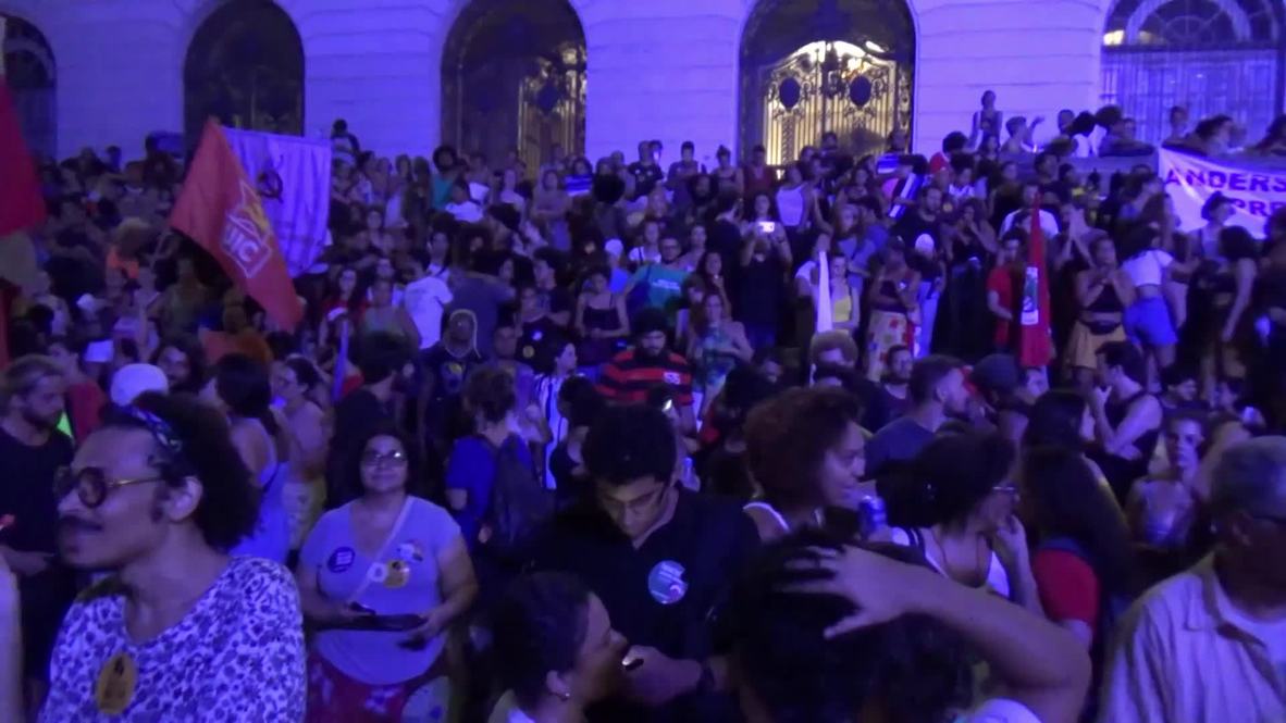 Brasil: Manifestantes conmemoran el aniversario del asesinato de Marielle Franco