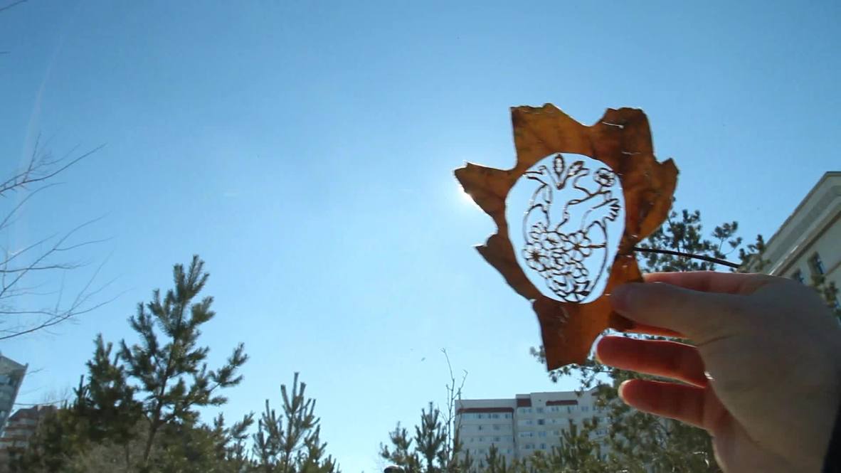 Be-leaf in yourself! Kazakh artist turns fallen leaves into art