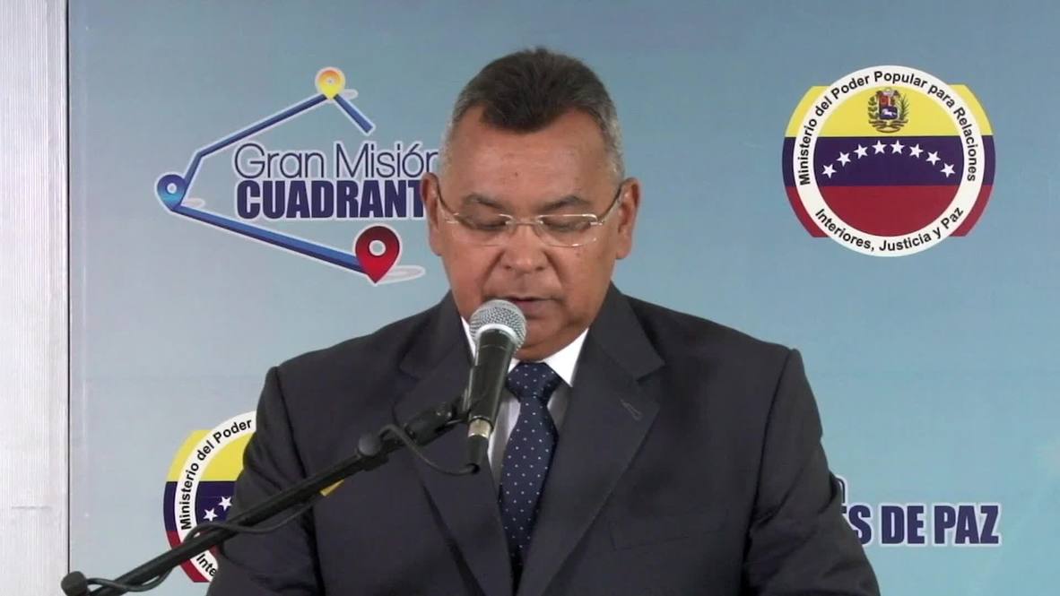 Venezuela: Two men accused of plotting coup - interior minister