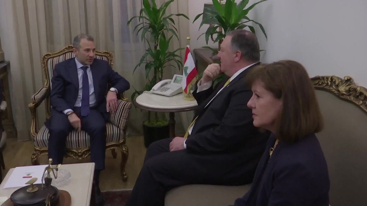 Lebanon: Pompeo urges Beirut to 'stand up to Hezbollah'
