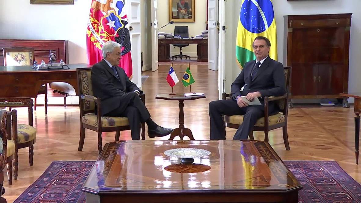 Chile: Bolsonaro se reúne con Pinera en visita de Estado