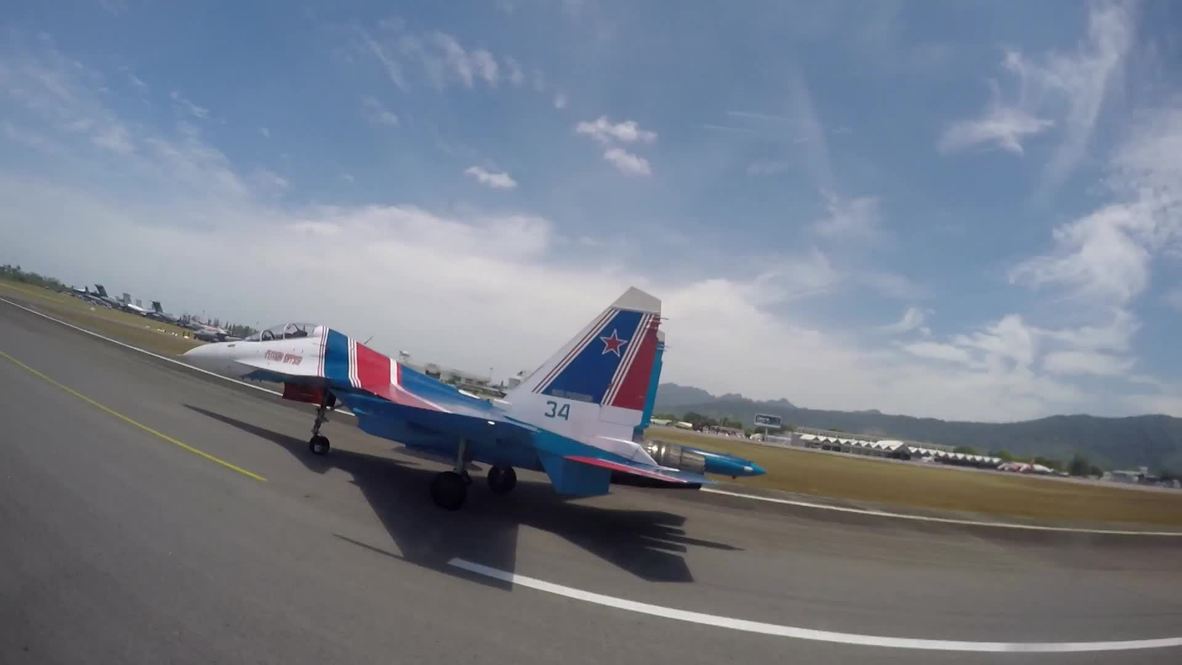 Malaysia: SEE Russian Knights aerobatics team in action