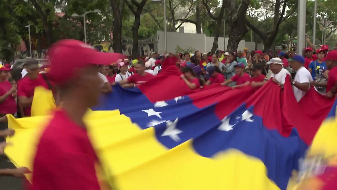 Venezuela: Miles de personas muestran su apoyo a Nicolás Maduro en Caracas