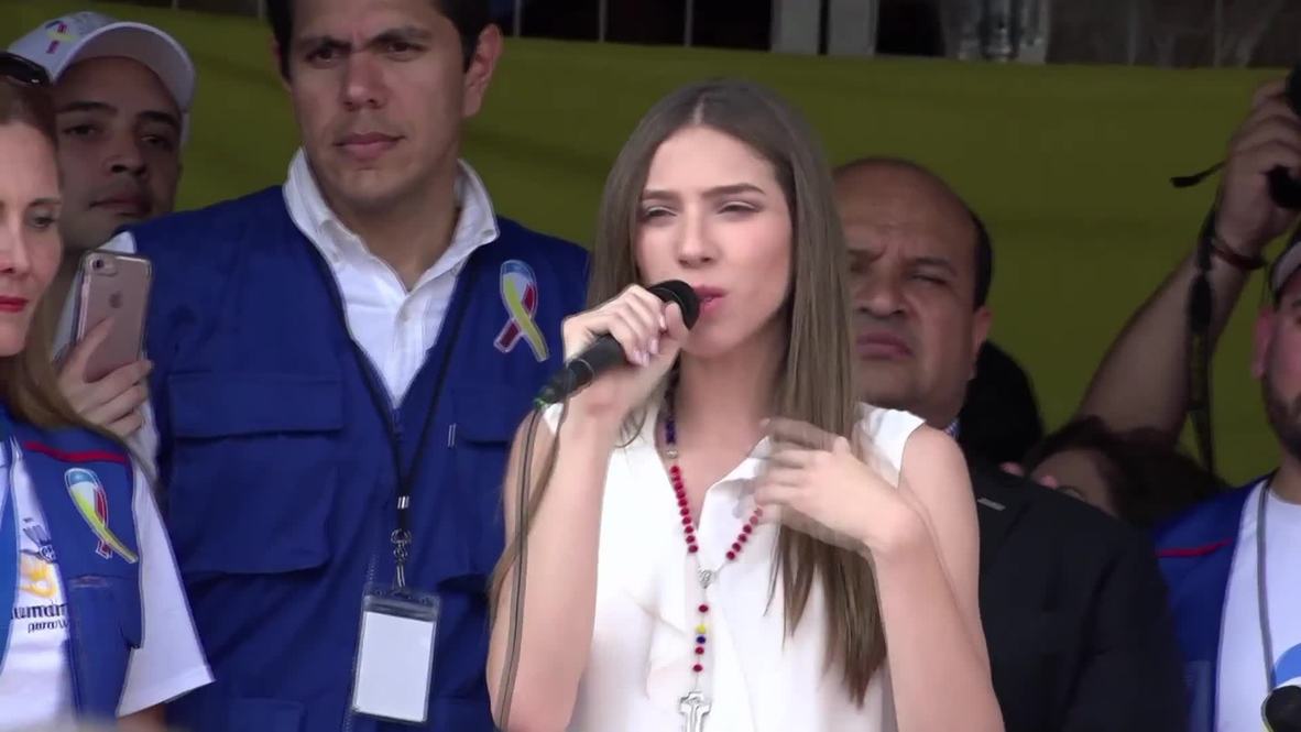 EE.UU.: La esposa de Guaidó participa en una recogida de alimentos en Miami