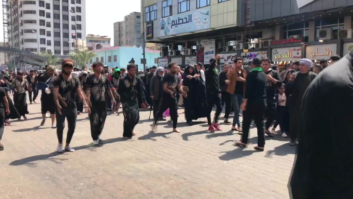 Iraq: Thousands of Shiites commemorate death of Imam Musa al-Kadhim in Baghdad