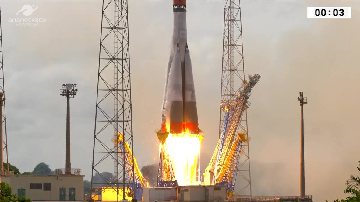 French Guiana: Ariane Soyuz rocket launches four satellites into orbit