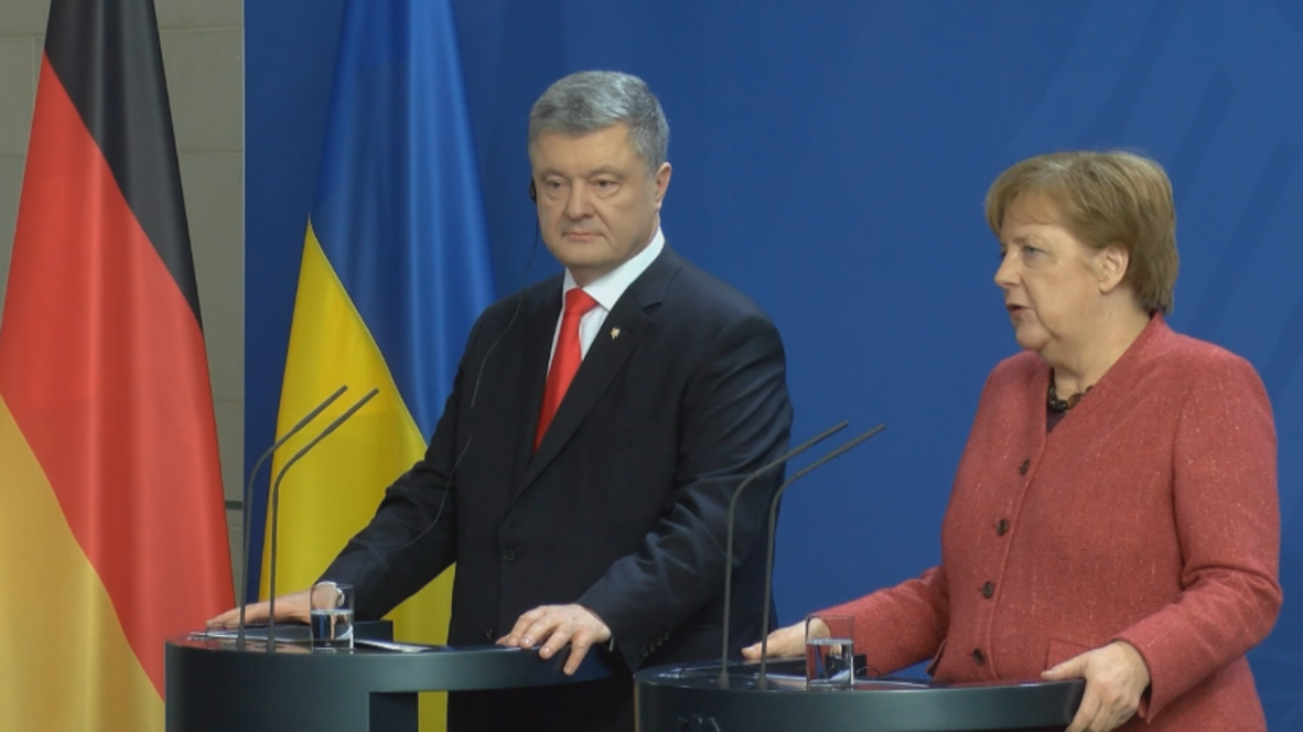 Alemania: 'Estamos firmemente con Ucrania' - Merkel en reunión con Poroshenko en Berlin