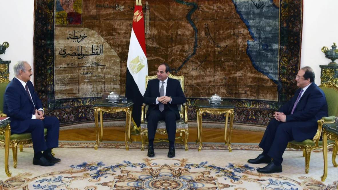 Egypt: President Sisi meets LNA General Haftar in Cairo *STILLS*