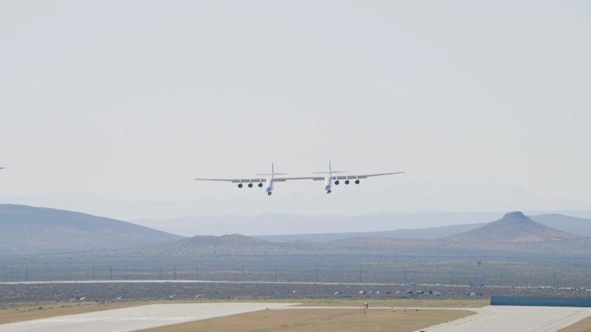World’s largest aircraft (384ft!) completes historic first flight in California