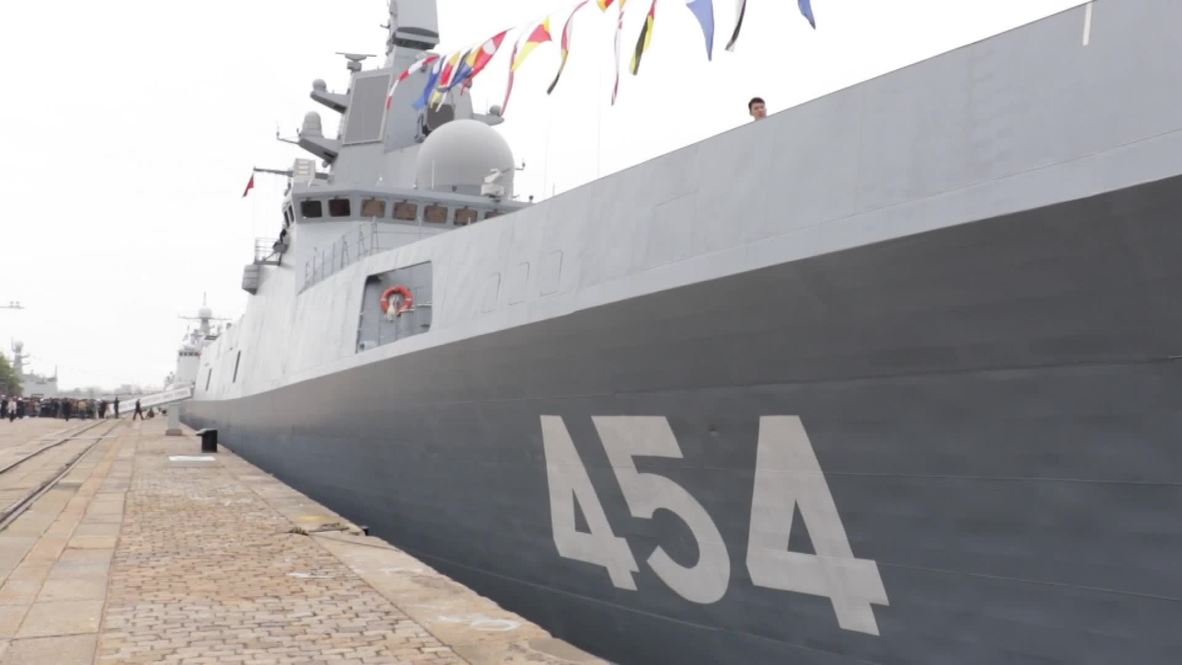 China: Russian frigate Admiral Gorshkov attends PLA navy's 70th anniversary celebrations in Qingdao