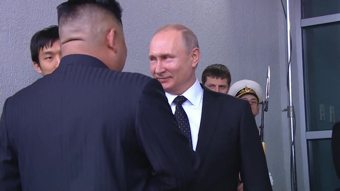Rusia: Putin y Kim se reúnen por primera vez en Vladivostok