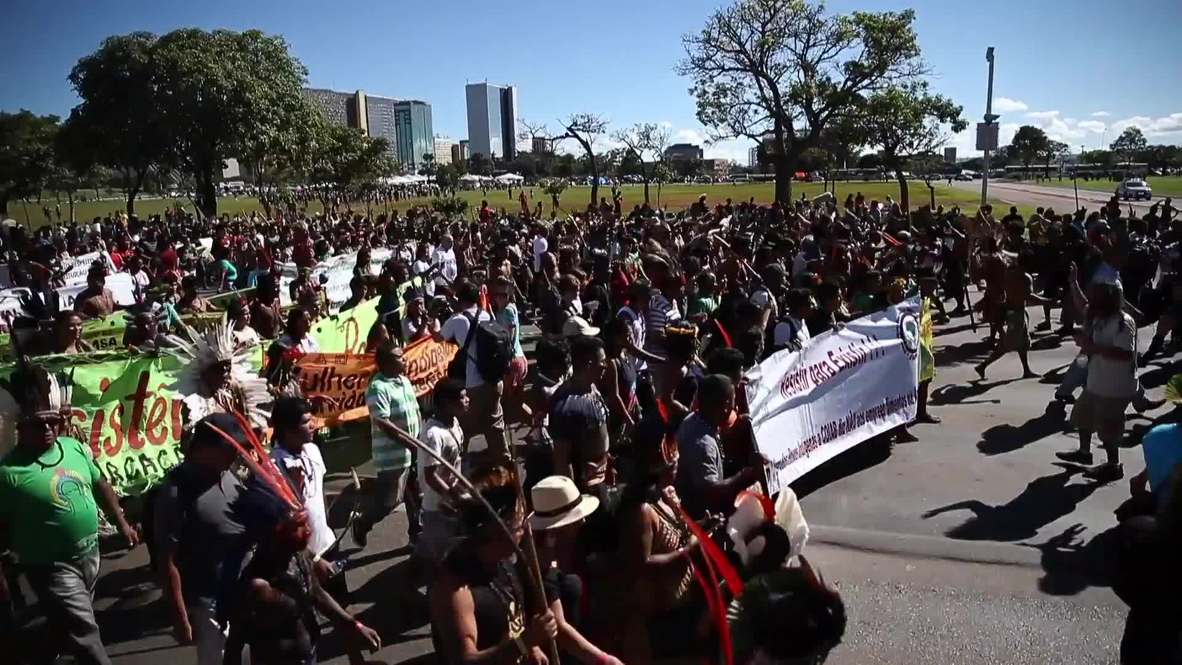Brasil: Protesta indígena exige que el Gobierno proteja su cultura