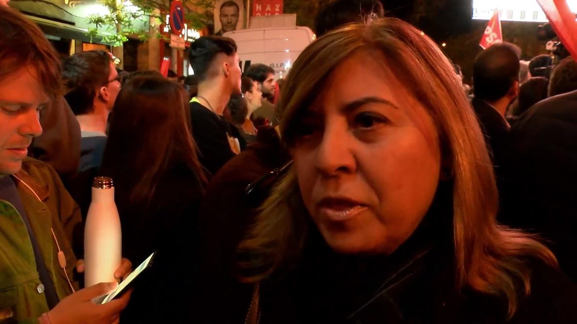 Spain: Socialist party supporters celebrate election victory in Madrid