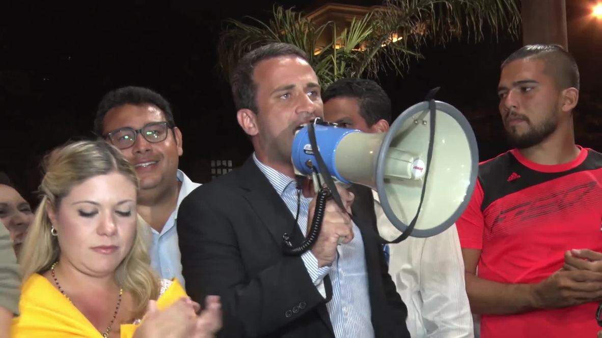 Perú: Manifestantes a favor de Guaidó marchan en Lima