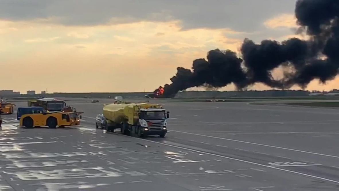 Russia: At least 6 injured as plane crash lands, catches fire at Moscow airport - reports *EXCLUSIVE*
