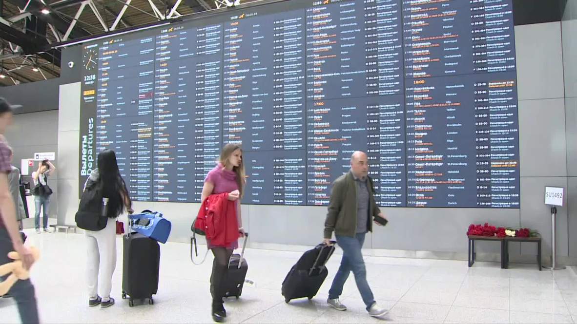 Russia: People honour Sukhoi Superjet plane crash victims at Sheremetyevo Airport