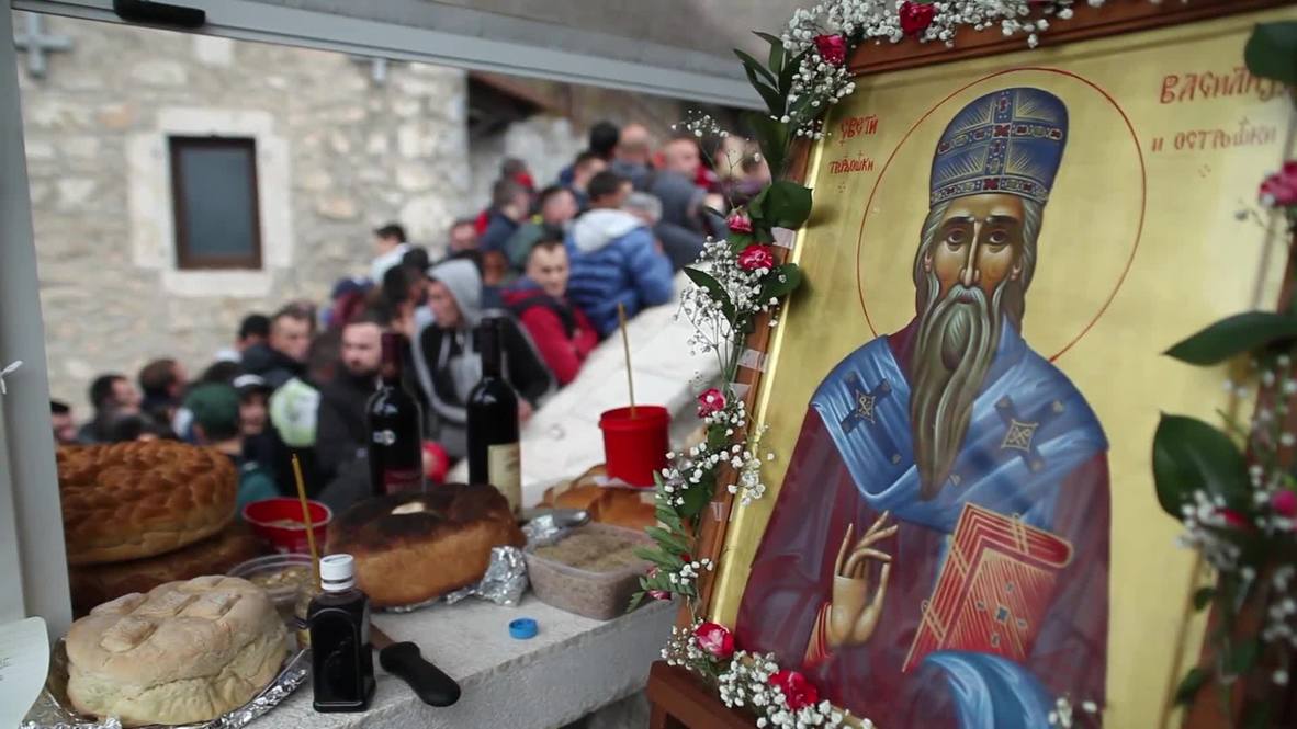 Montenegro: Thousands of pilgrims visit Ostrog Monastery seeking local saint's 'healing powers'