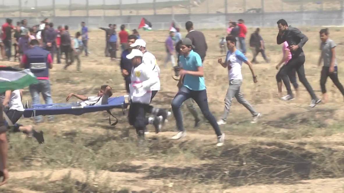 Palestina: Decenas de heridos en manifestaciones cerca de la frontera israelí