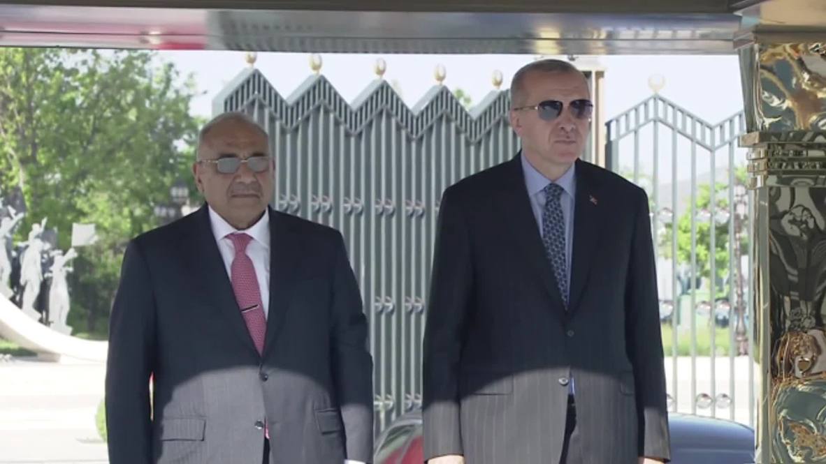 Turkey: Erdogan welcomes Iraqi PM Mahdi in Ankara