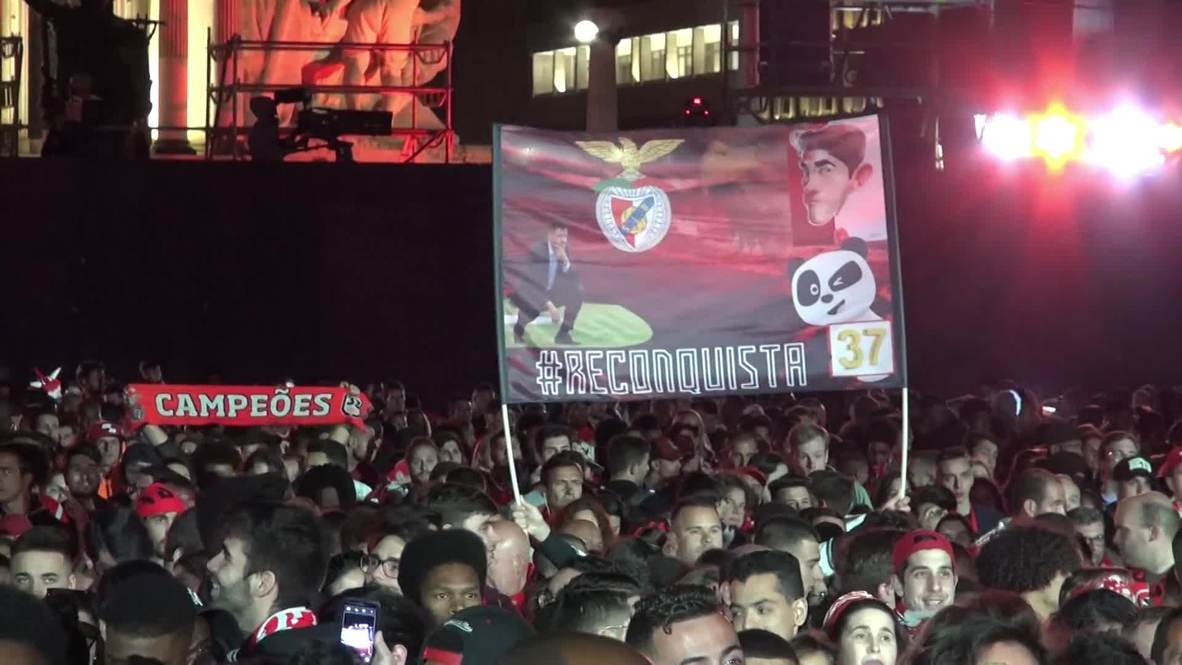 Portugal: Thousands of Benfica fans celebrate Primeira Liga title in Lisbon