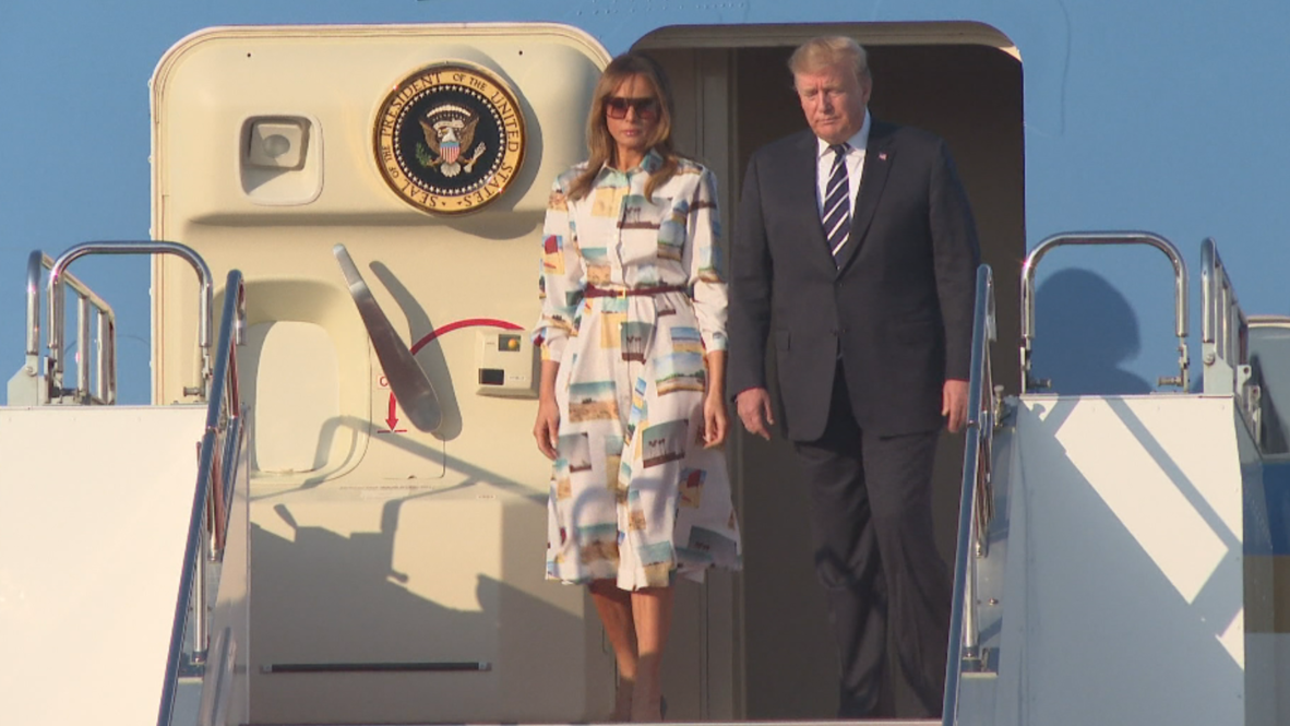Japón: Trump llega a Tokio para una visita de Estado de cuatro días