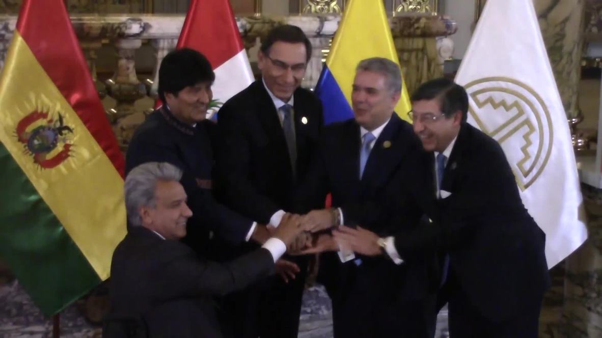 Perú: Bolivia, Colombia, Ecuador y Perú celebran 50 años de la Comunidad Andina