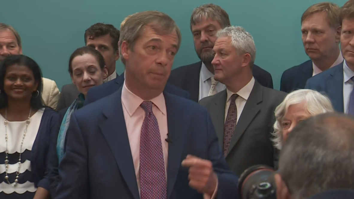 UK: Labour in more trouble than Tories - Farage after his party storms elex.