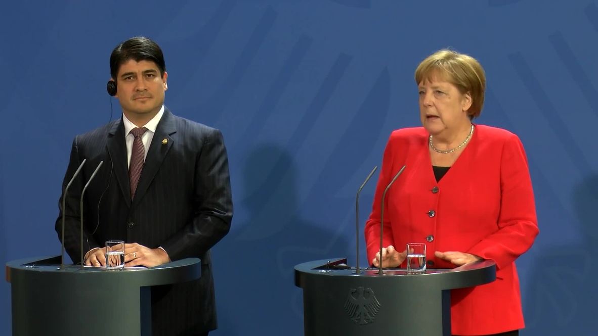 Alemania: Merkel ofrece una rueda de prensa junto al presidente de Costa Rica en Berlín