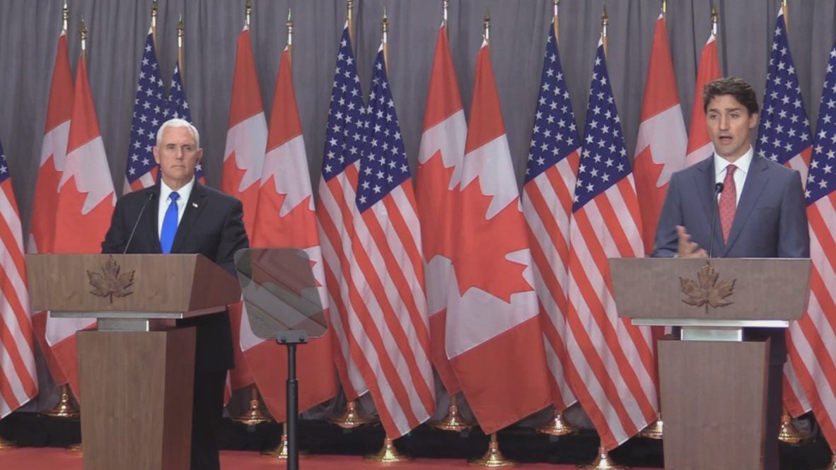 Canada: Trudeau hosts Pence in Ottawa for free trade talks