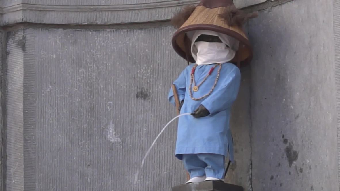 Brussels' urinating youngster gets a milky makeover in aid of African farmers