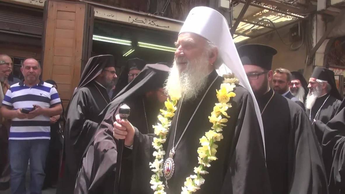 Syria: Serbian Patriarch Irenaeus arrives in Damascus for week-long pilgrimage