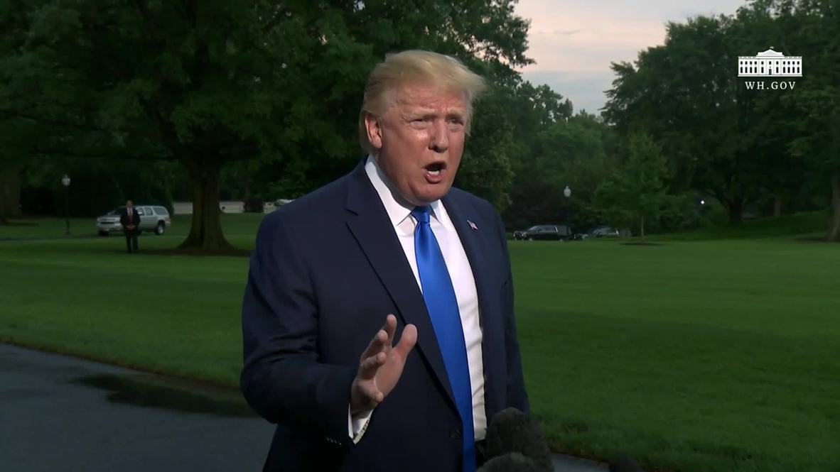 EE.UU.: El presidente Trump realiza declaraciones antes de su viaje al Reino Unido
