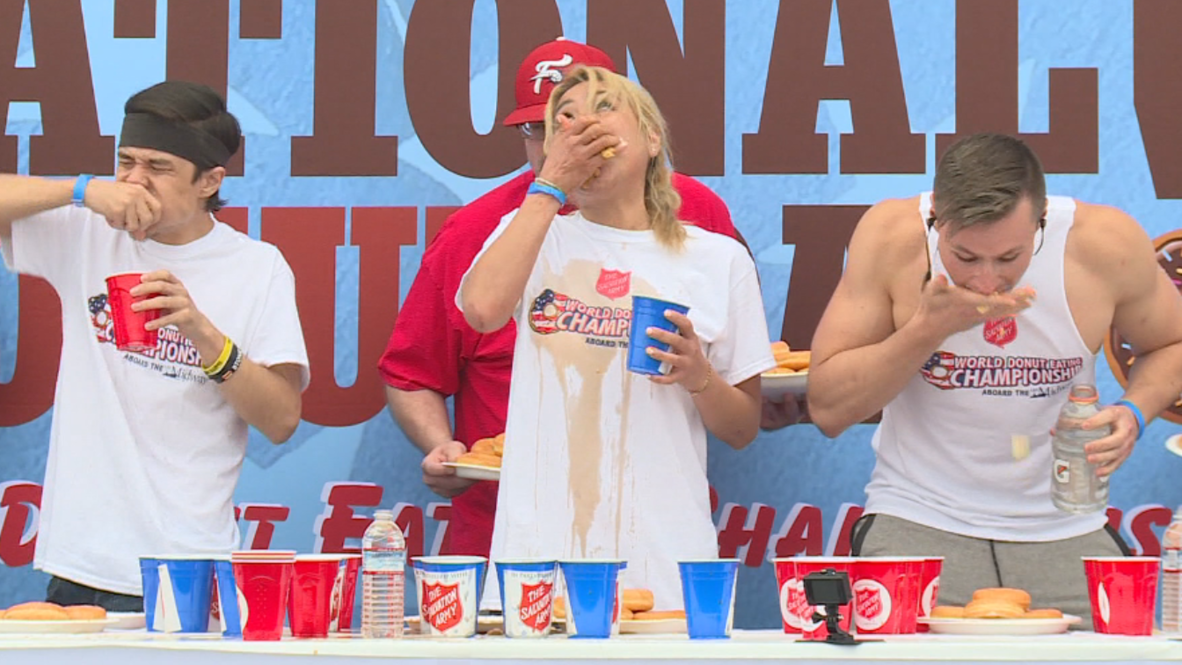 Donut stop! California man eats 46 donuts in 8 min and wins top prize!