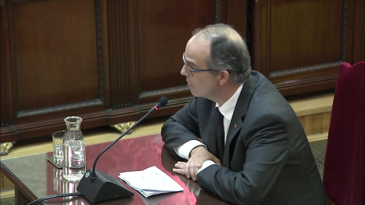 España: Políticos separatistas catalanes critican al Gobierno español en el tribunal
