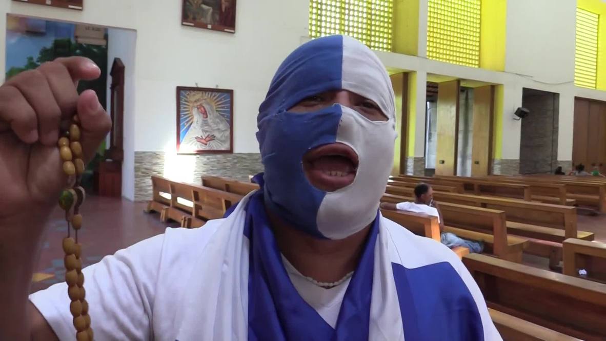Nicaragua: Policía reprime a manifestantes que asisten a una misa por los presos políticos