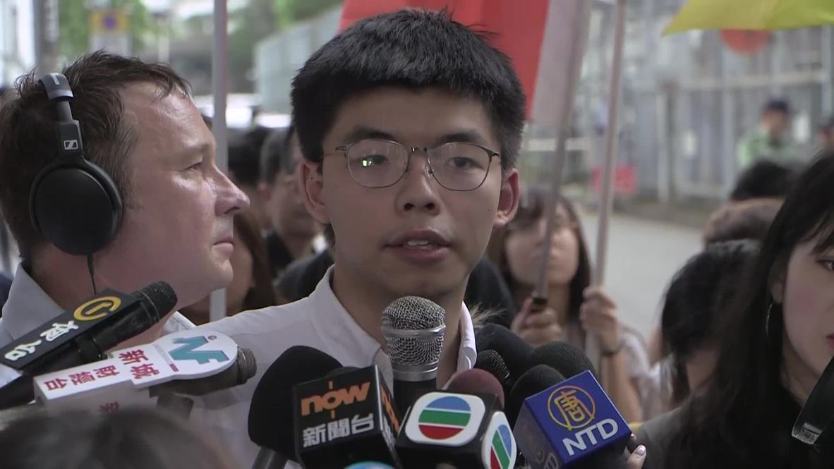 Hong Kong: Liberan al activista Joshua Wong, líder de la 'Revolución de los paraguas'