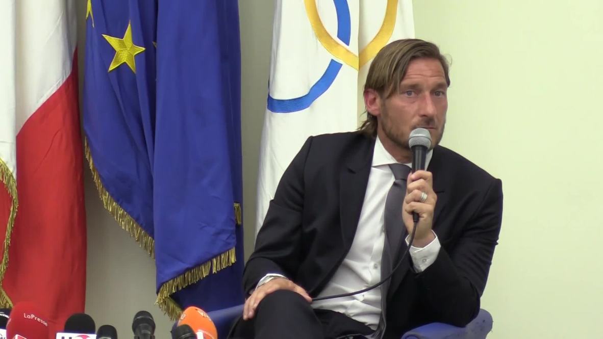 Italia: "Separarme de Roma es como morir" dice Totti tras abandonar el club