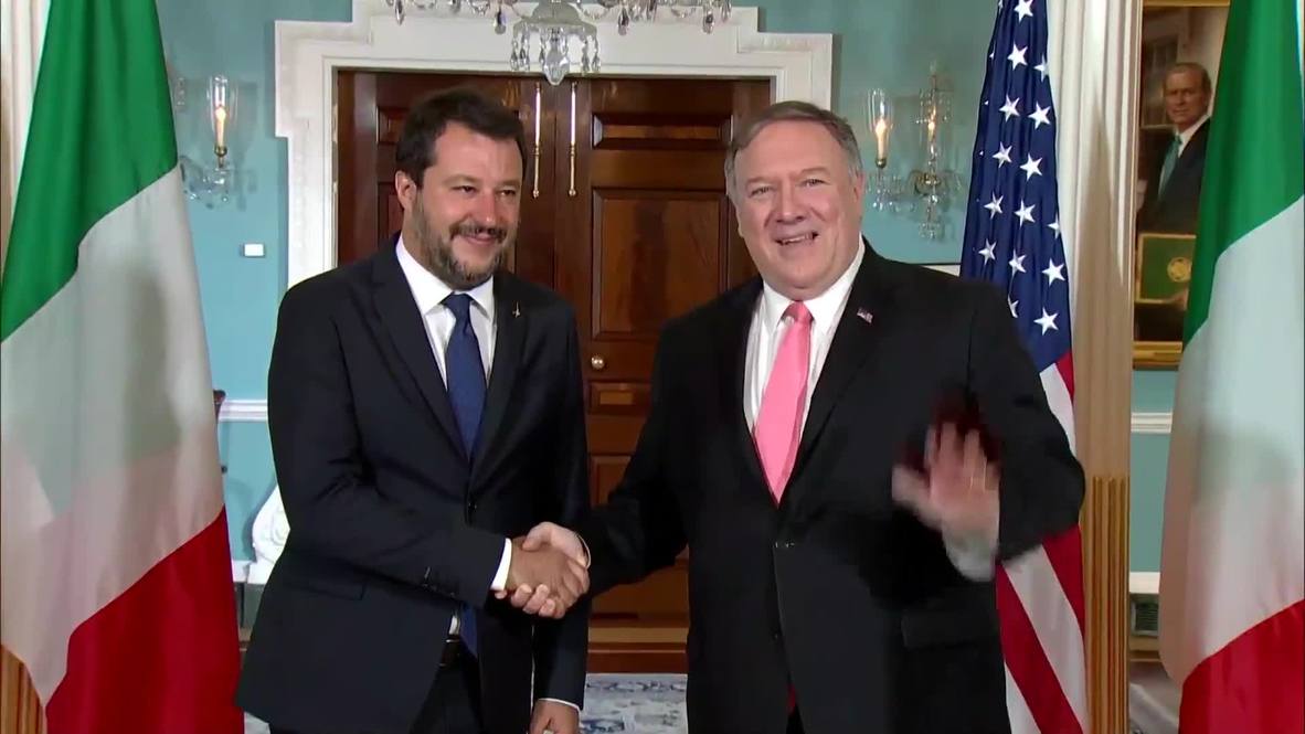 Estados Unidos: Pompeo recibe al ministro italiano Salvini en la Casa Blanca